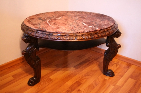 Stół 1920 rok, neorenesans, dąb 