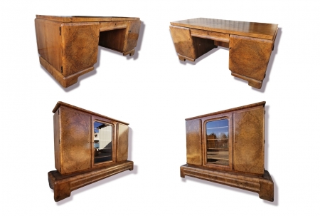 Komplet gabinetowy Art Deco z 1930 roku.